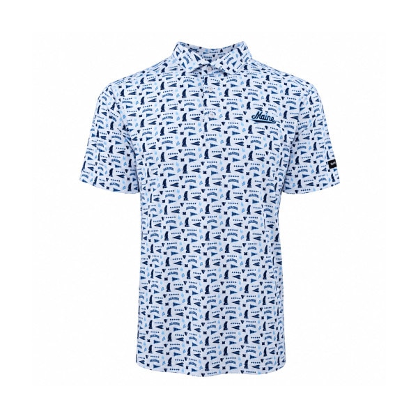 Novus Maine Scripts Logos Performance Polo
